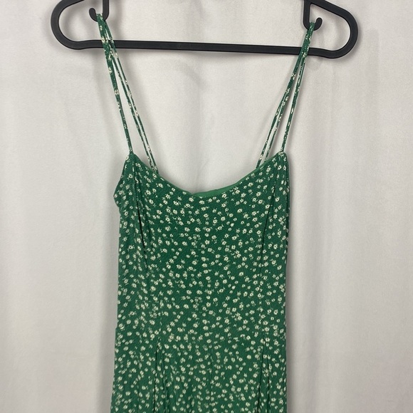 OAK + FORT Green White Floral Daisy Jumpsuit Evergreen Print - Size 0 - Picture 6 of 15